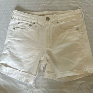 American Eagle White Jean Shorts